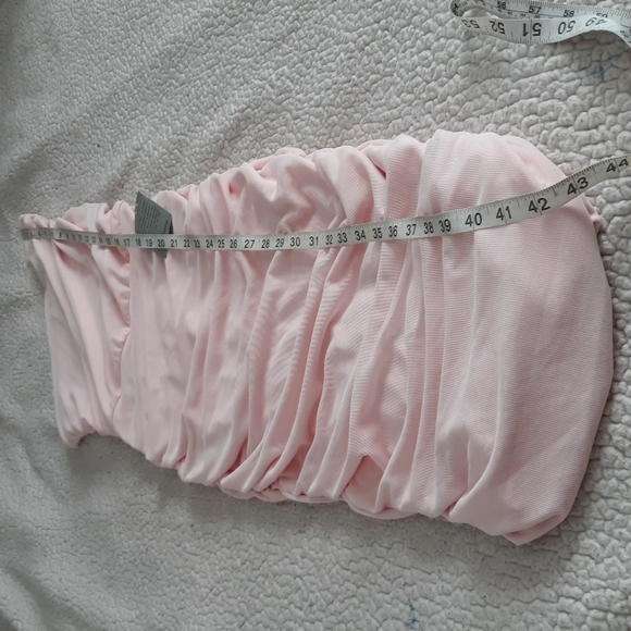 NWT Love X Design Small Rose Quartz Shoulder Out Ruched Pink Dress Nordstrom - Picture 4 of 11